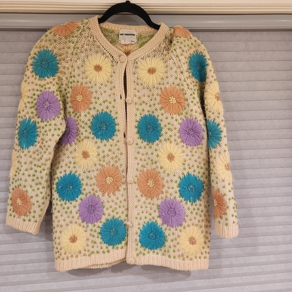 Sweaters - Hand Embroidered Vintage sweater